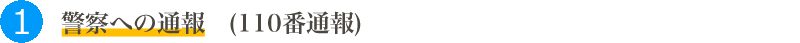警察への通報(110番通報)